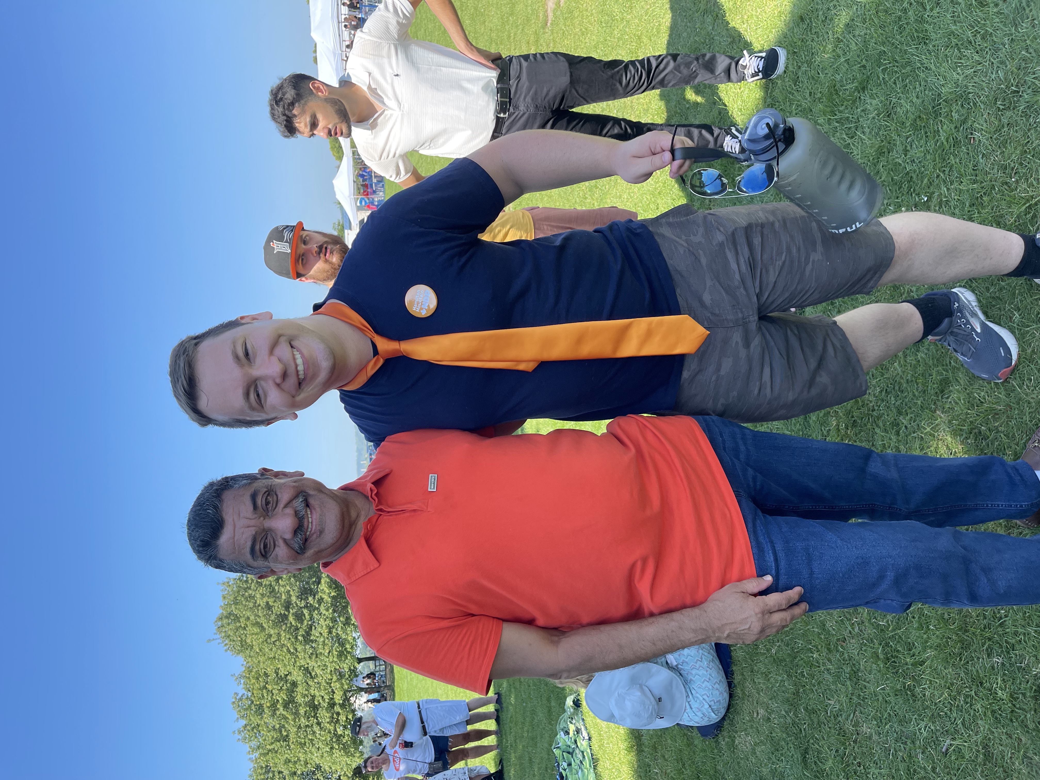 Alex smiling with community